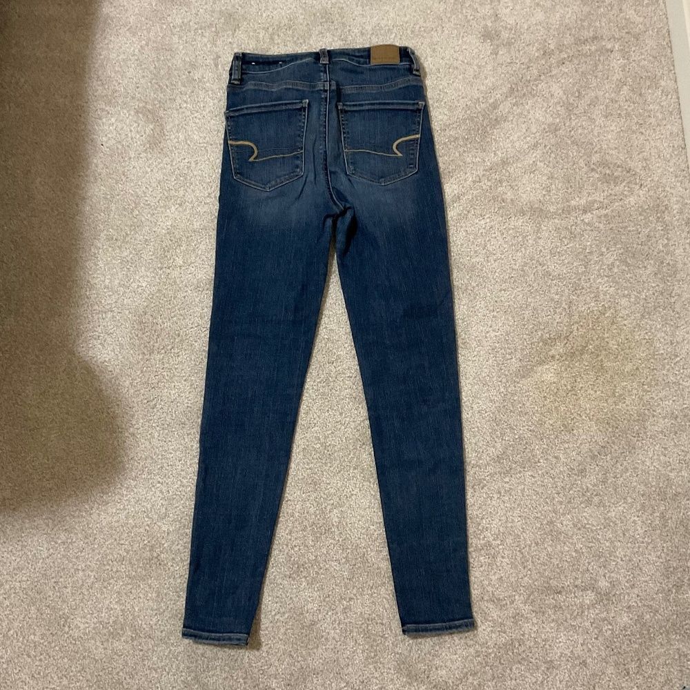 American Eagle super stretch, skinny jeans women’s size 2 dark wash denim - Picture 5 of 6